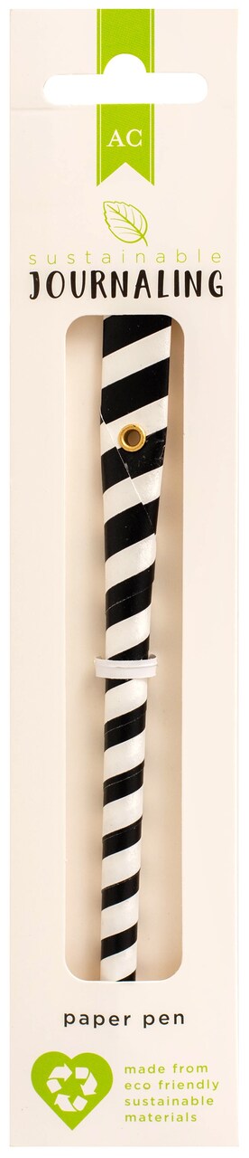 AC Sustainable Journaling Recycled Paper Pen 3/Pkg-Black & White